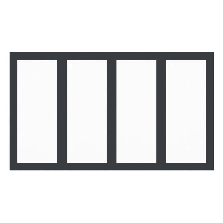 Aluminum Windows — Dark Charcoal Gray finish sample