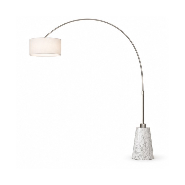 Arc Floor Lamp — Satin Nickel finish sample