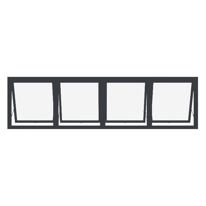 Awning Windows — Dark Charcoal Gray finish sample