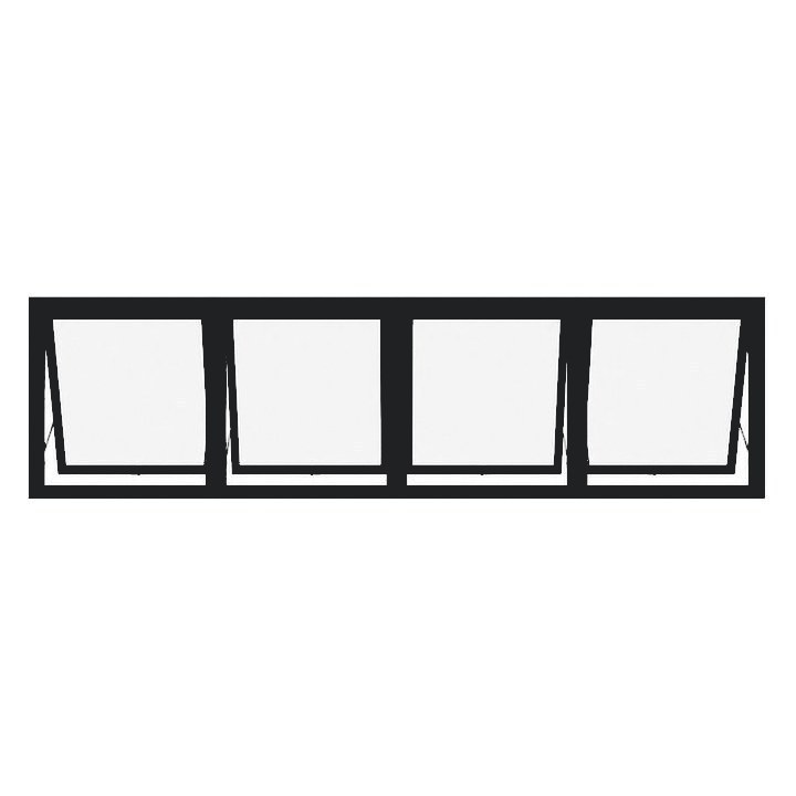 Awning Windows — Matte Black finish sample