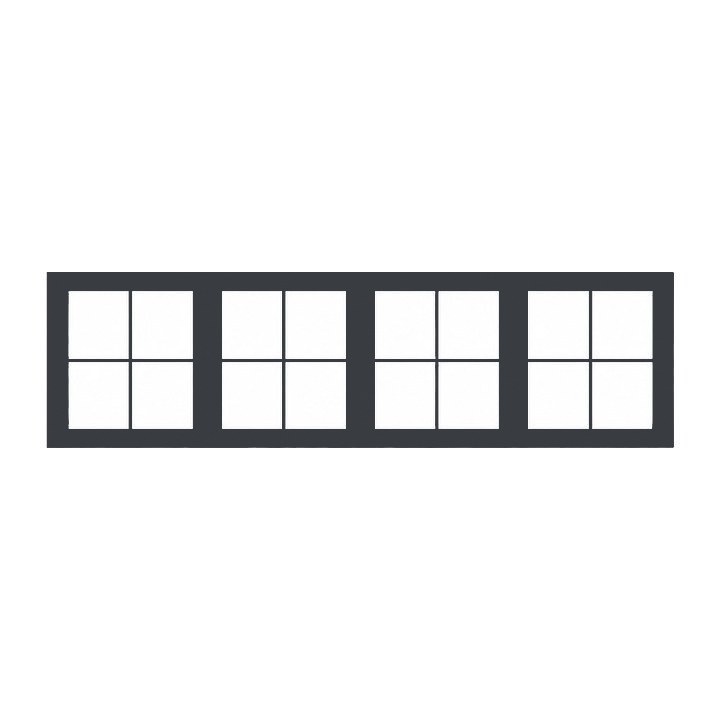 Basement Windows — Dark Charcoal Gray finish sample