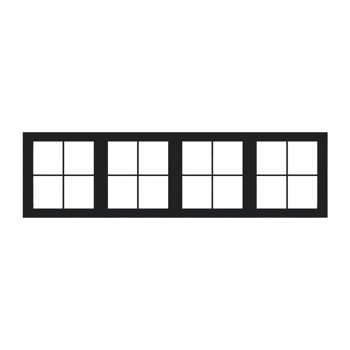 Basement Windows — Matte Black finish sample