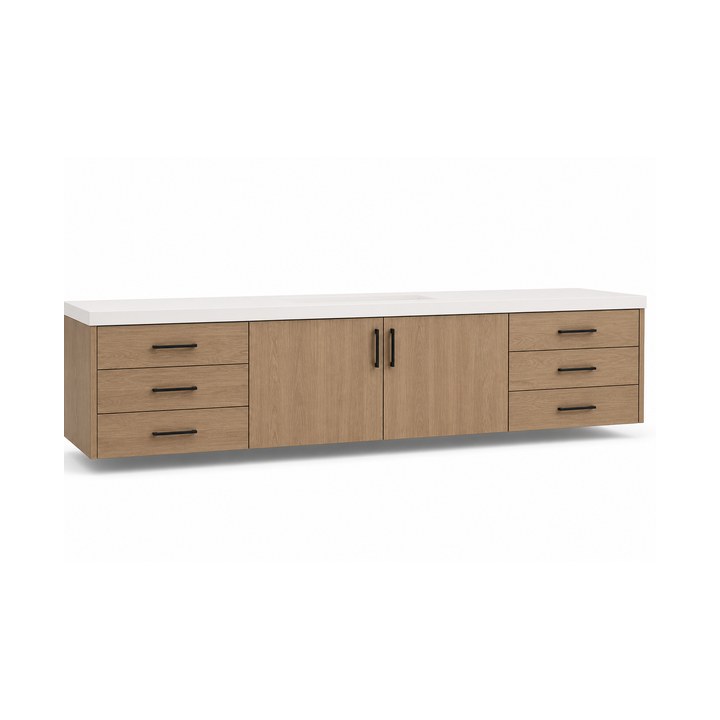 Bathroom Vanity Cabinets — Natural Oak finish sample