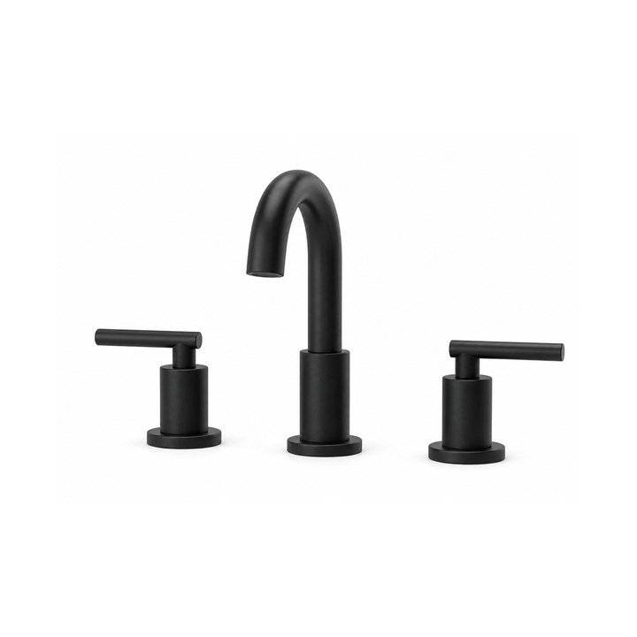Black Bathroom Faucets — Matte Black finish sample