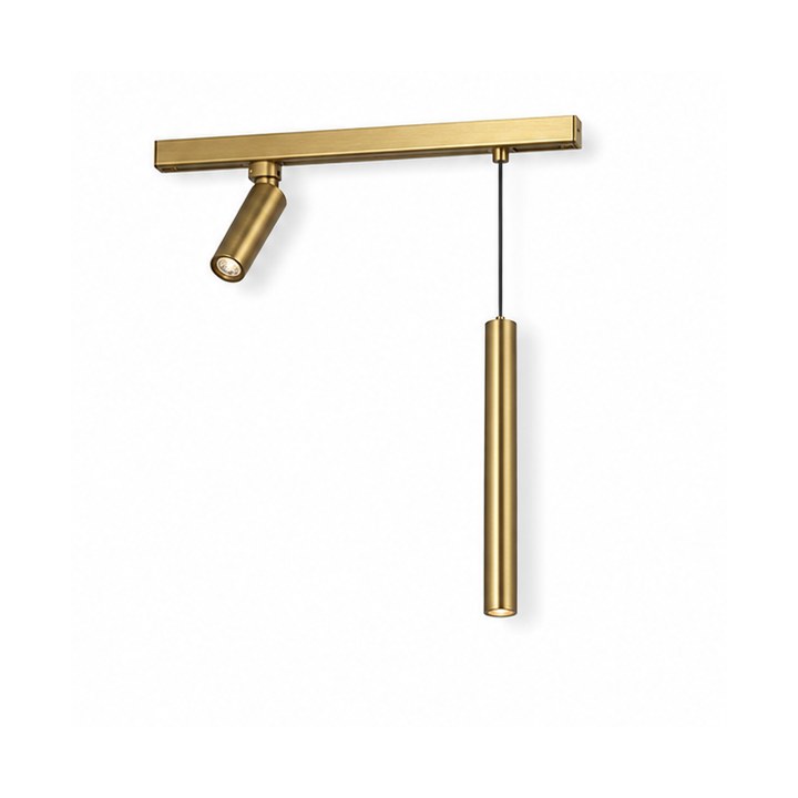 Black LED Lights — Brushed Brass finish sample