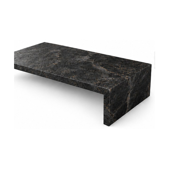 Black Marble Countertops — Leathered Black finish sample