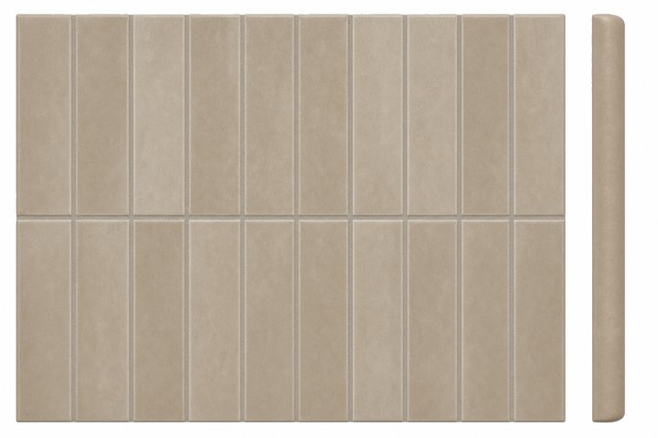Bullnose Tile — Smoky Taupe finish sample