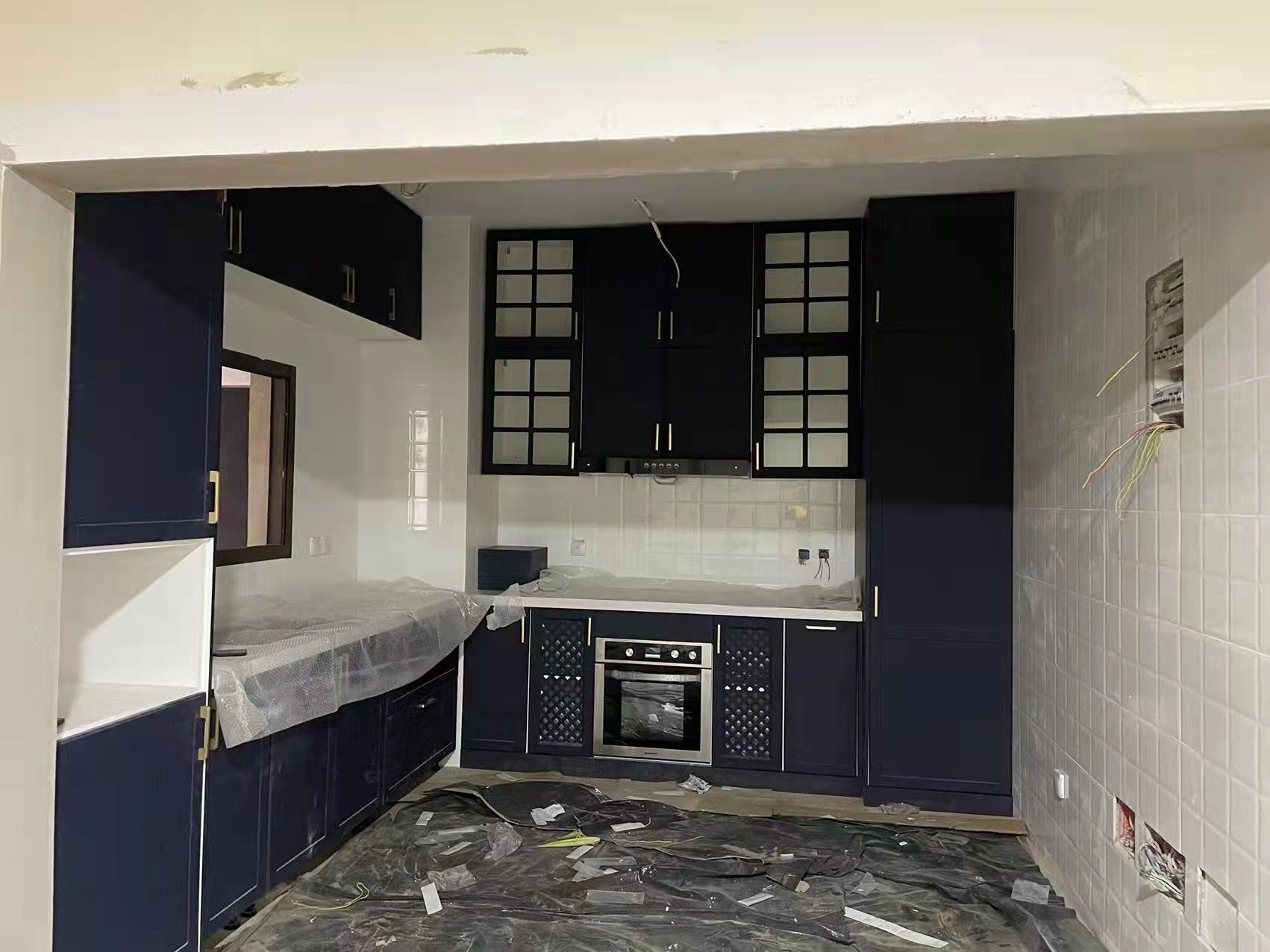 On-site cabinet installation