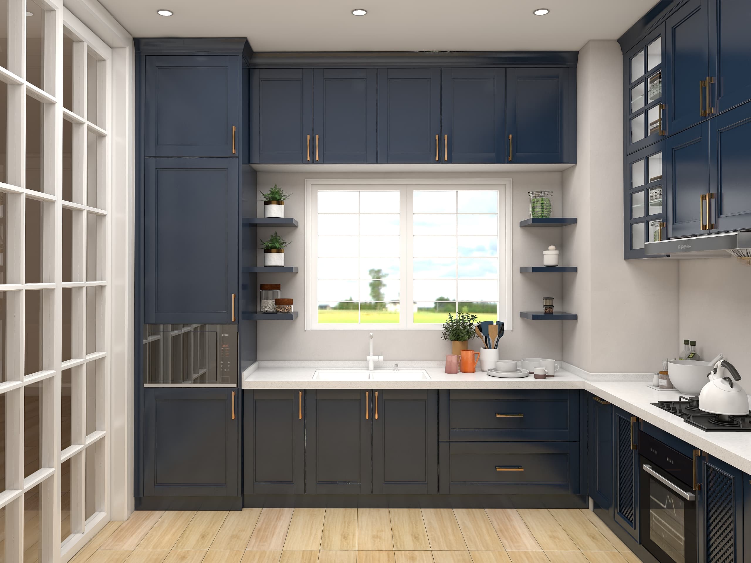 Full-height storage view