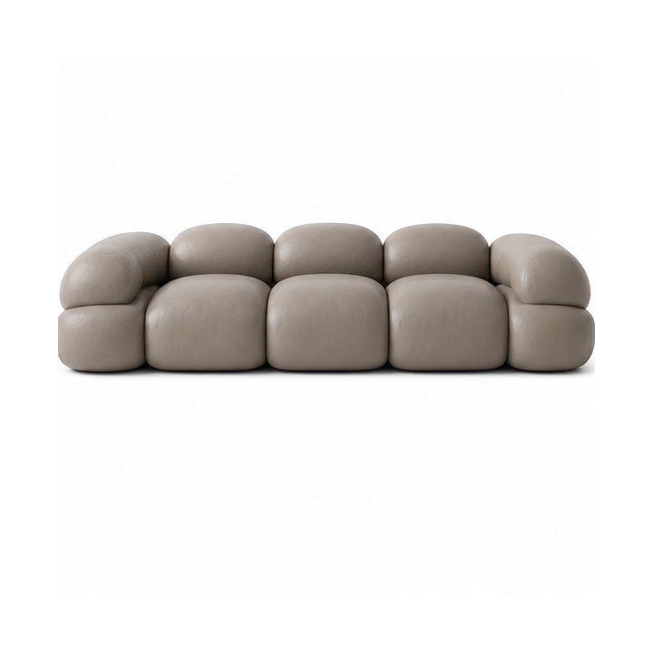 Cloud Sofa — Soft Taupe Leather finish sample