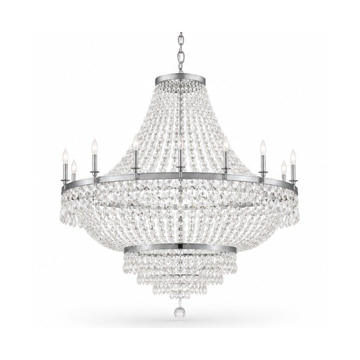Crystal Chandelier — Polished Chrome finish sample