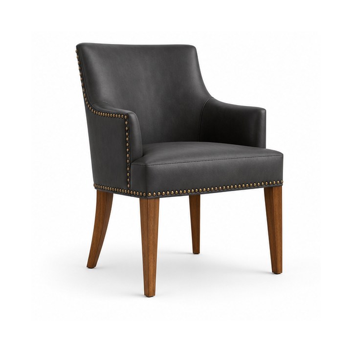 Dining Chairs — Charcoal Faux Leather finish sample