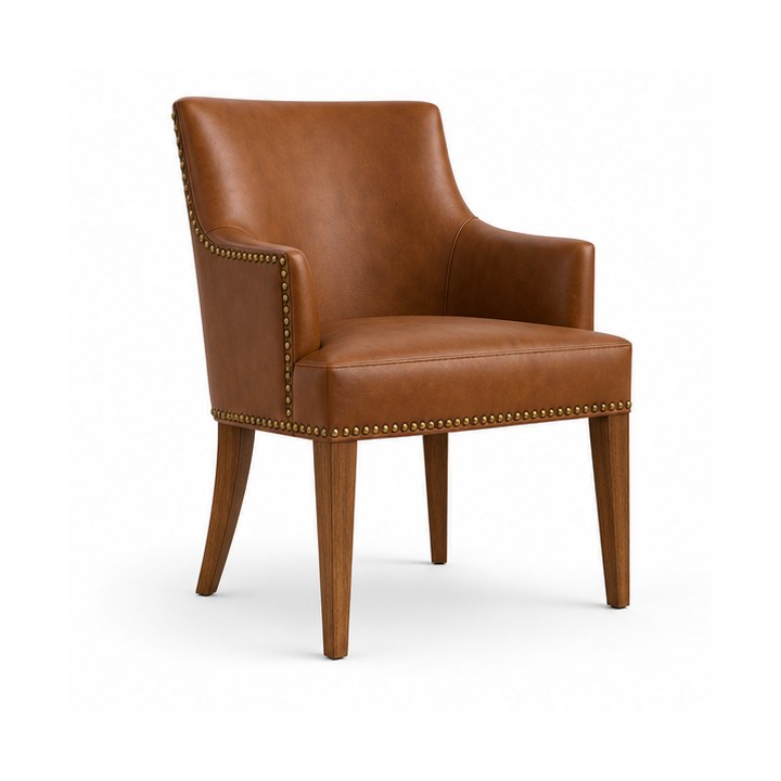 Dining Chairs — Cognac Leather finish sample