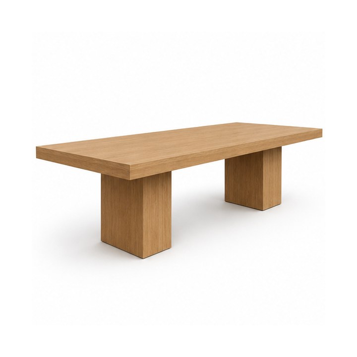 Dining Table — Natural Oak Veneer finish sample