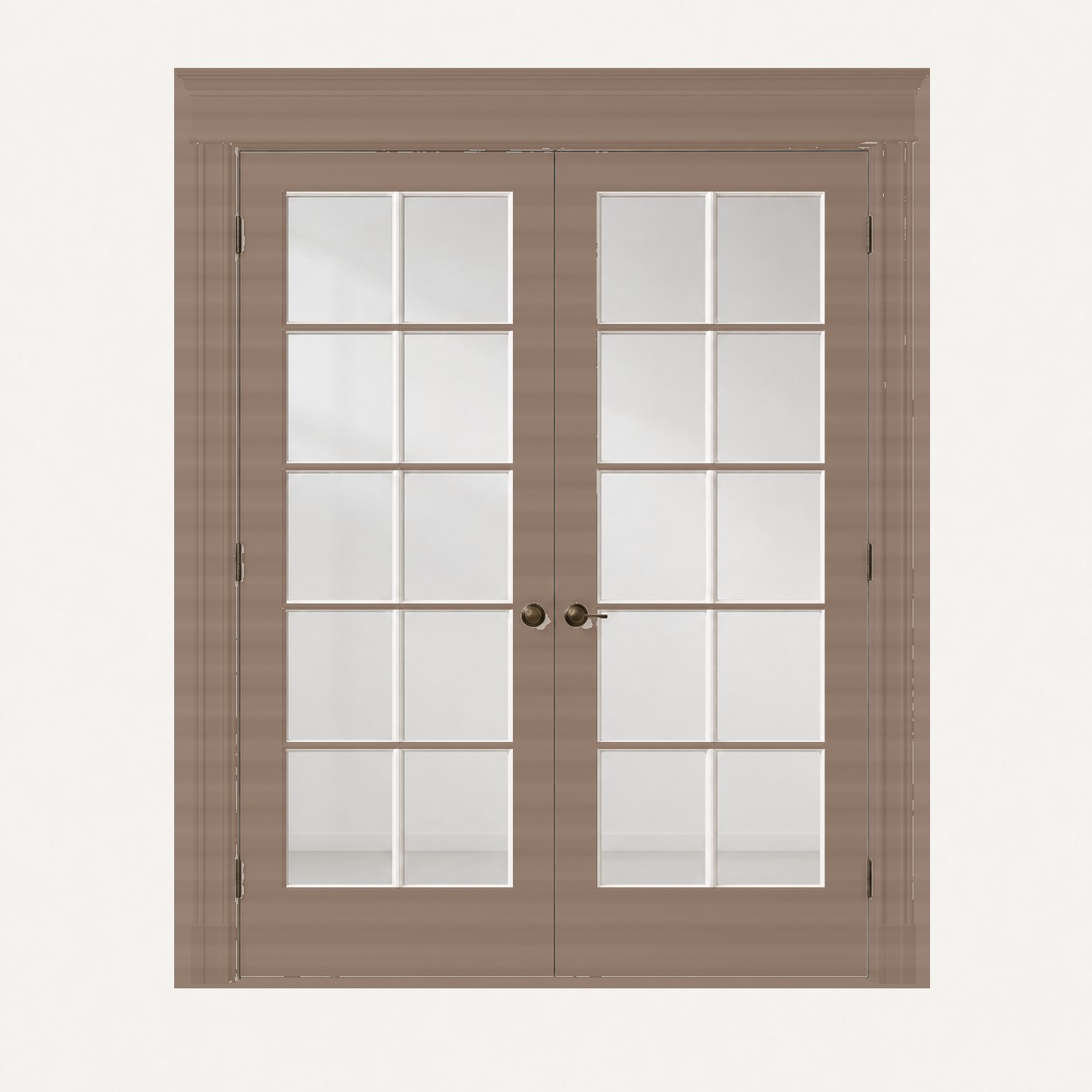 Interior French Doors — Dark Walnut Veneer finish sample