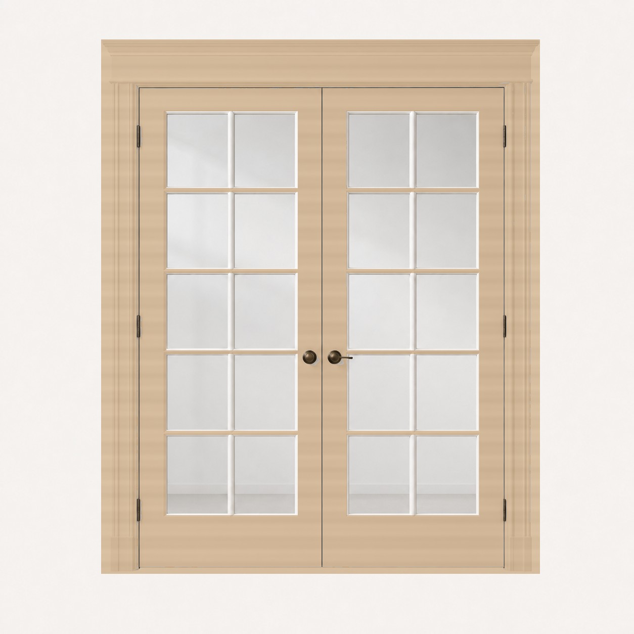 Interior French Doors — Light Oak Veneer finish sample