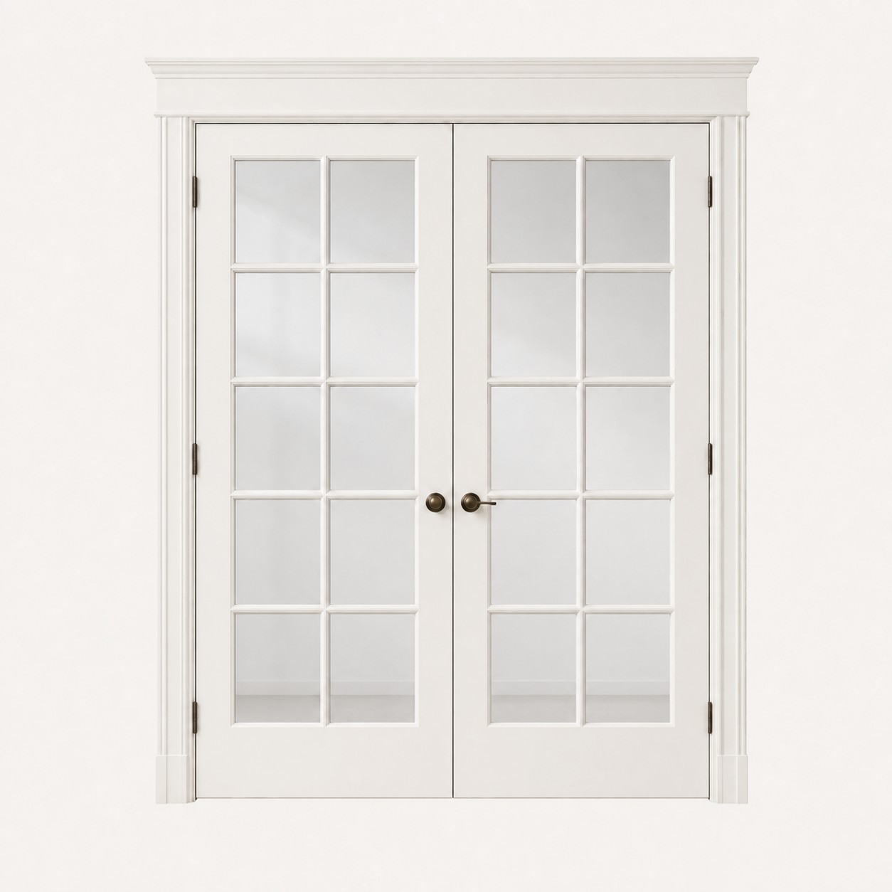 Interior French Doors — Warm White Painted finish sample
