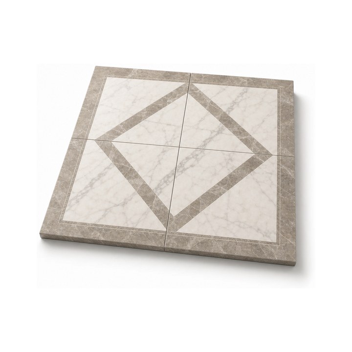 Marble Floor Tiles — Pattern-Cut Marble finish sample