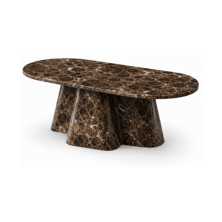 Marble Table — Leathered Marble finish sample