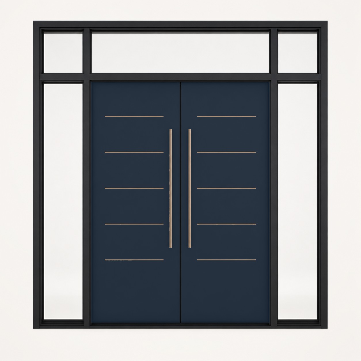 Modern Exterior Doors — Deep Navy finish sample