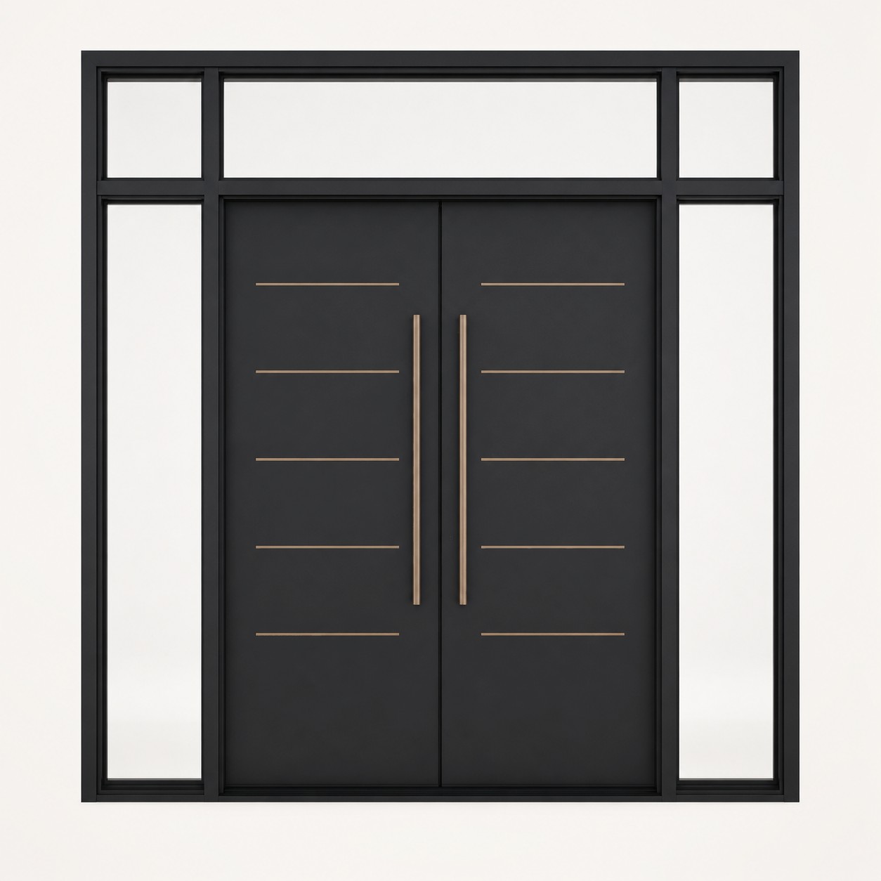 Modern Exterior Doors — Graphite Black finish sample