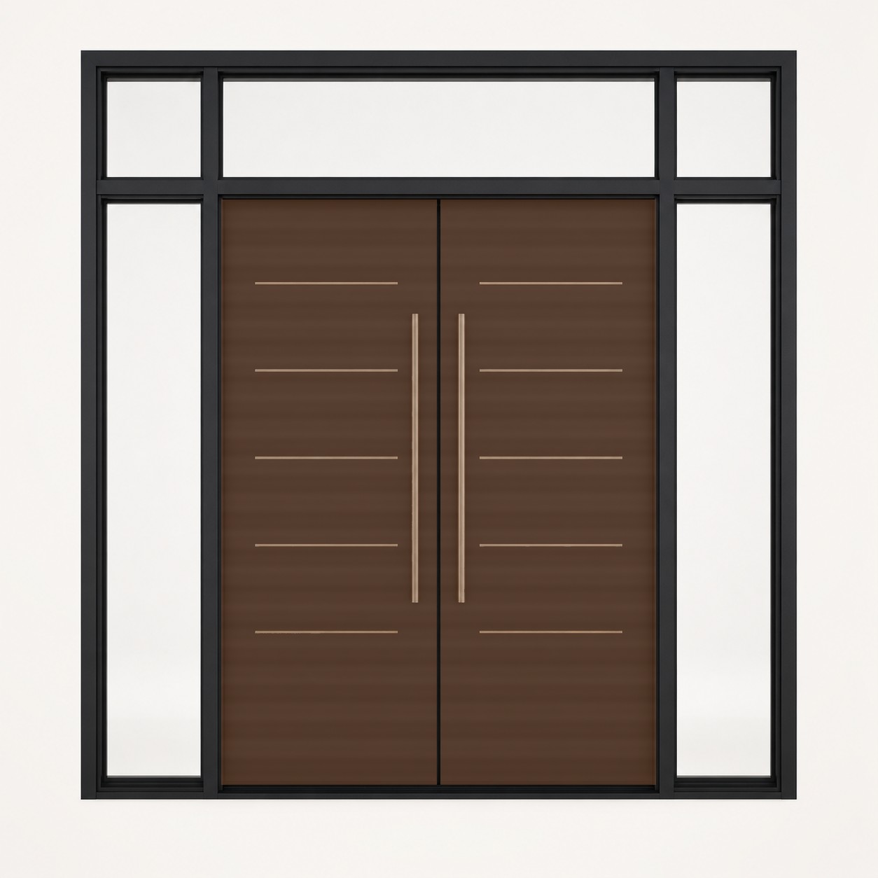 Modern Exterior Doors — Warm Walnut finish sample