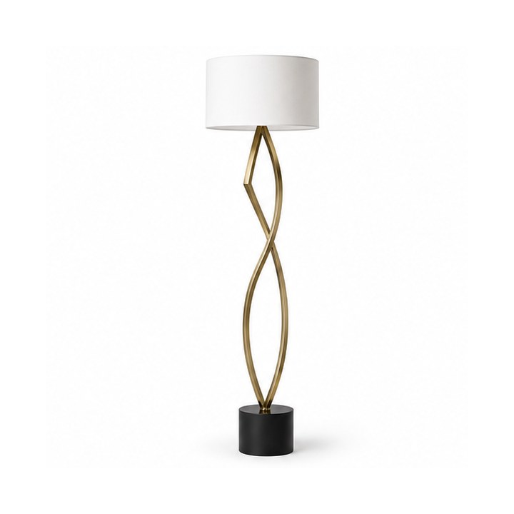 Modern Floor Lamps — Antique Brass finish sample