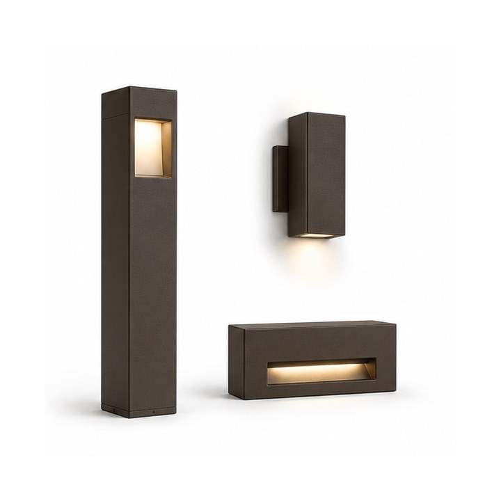 Outdoor LED Lights — Dark Bronze finish sample