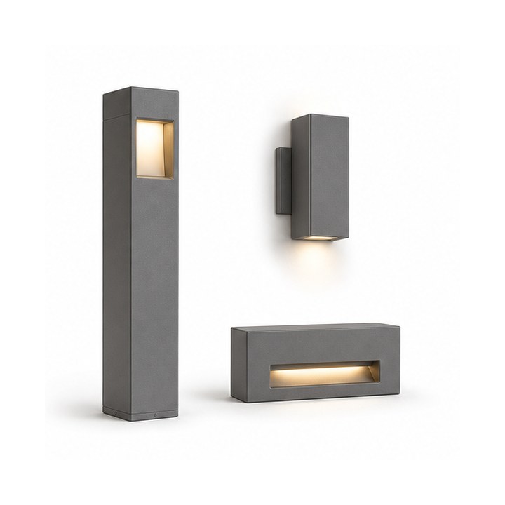 Outdoor LED Lights — Graphite Grey finish sample