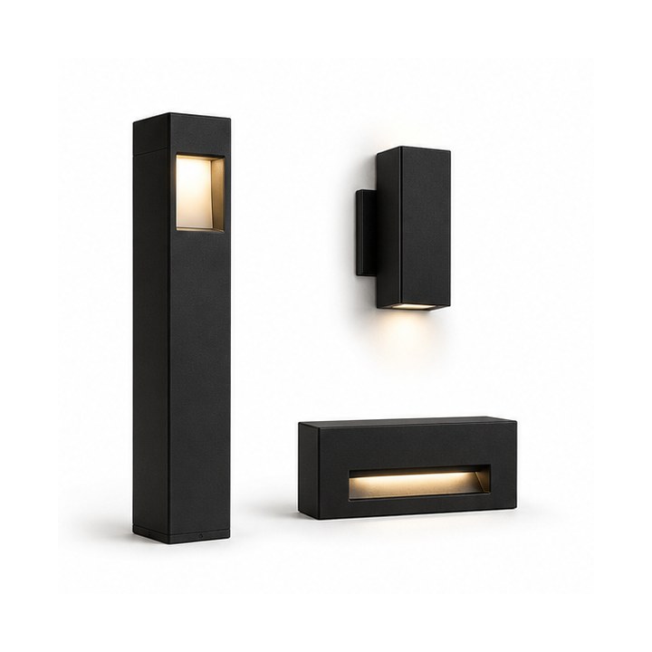 Outdoor LED Lights — Matte Black finish sample