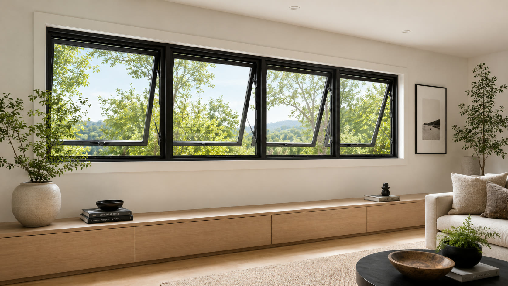 Awning Windows — Open Sash Detail