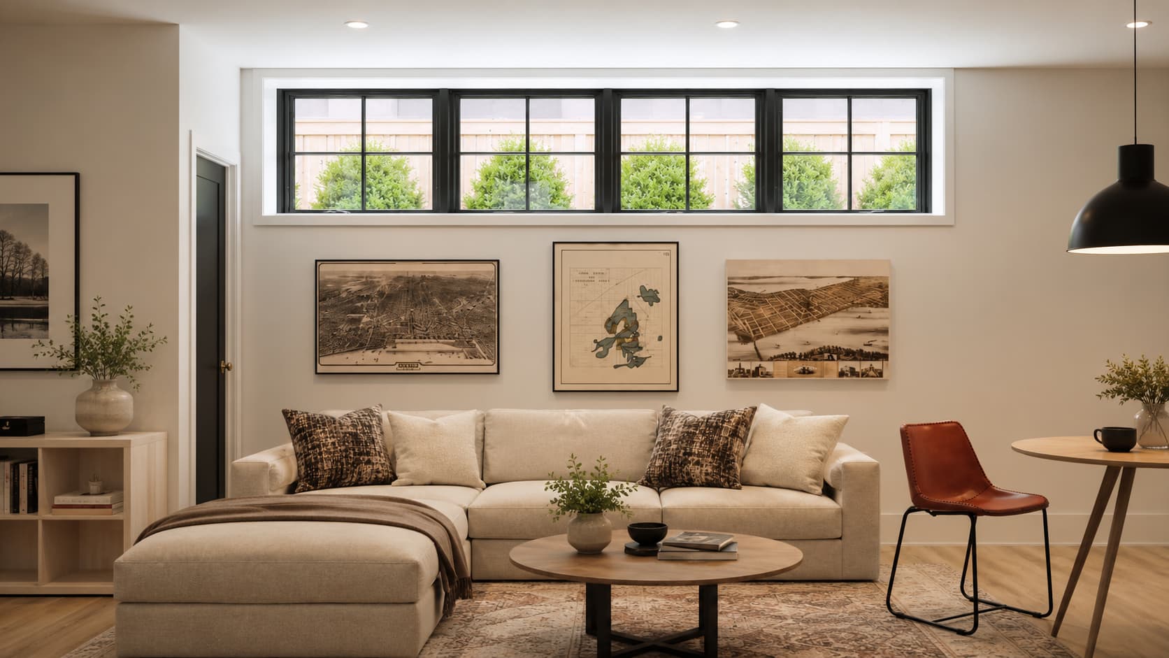 Basement Windows — Front View