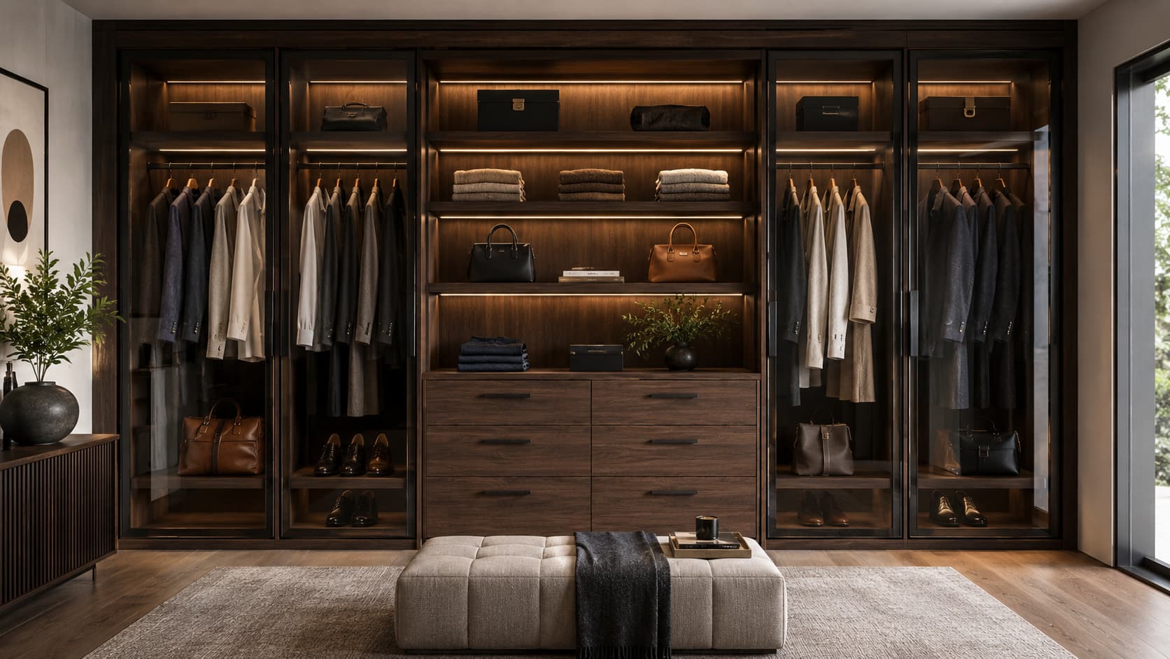Clothing Closet — Full Storage Wall