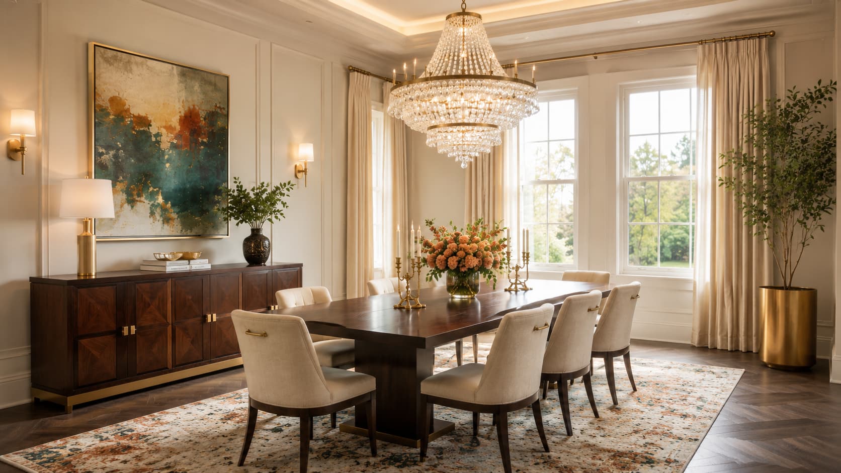 Crystal Chandelier — Side View