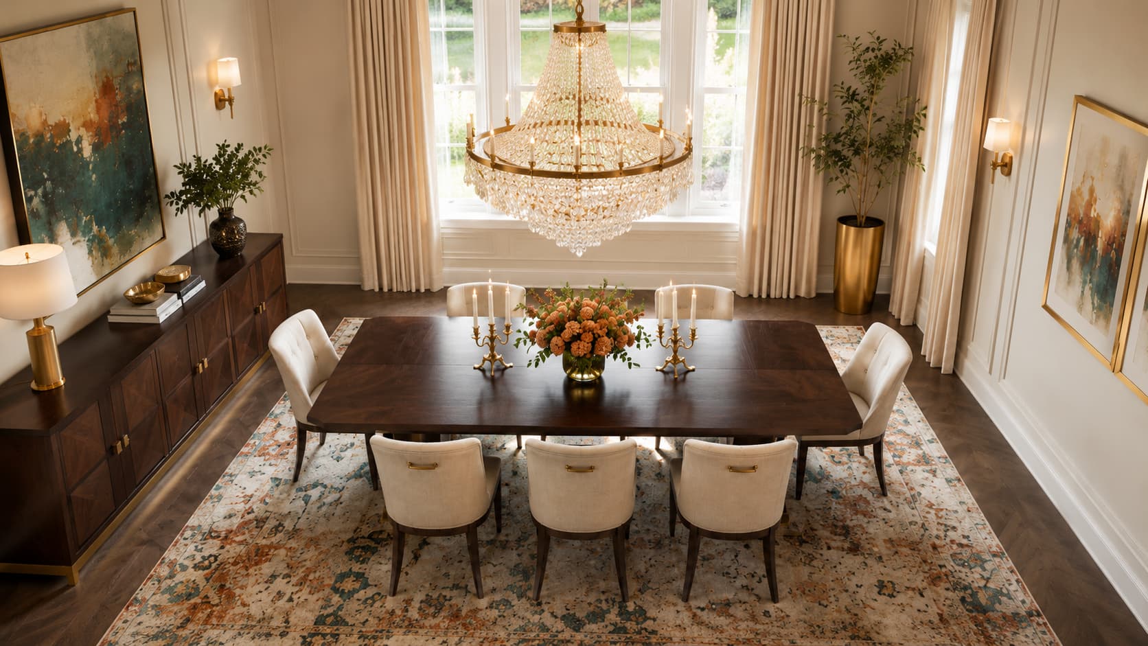 Crystal Chandelier — Back View