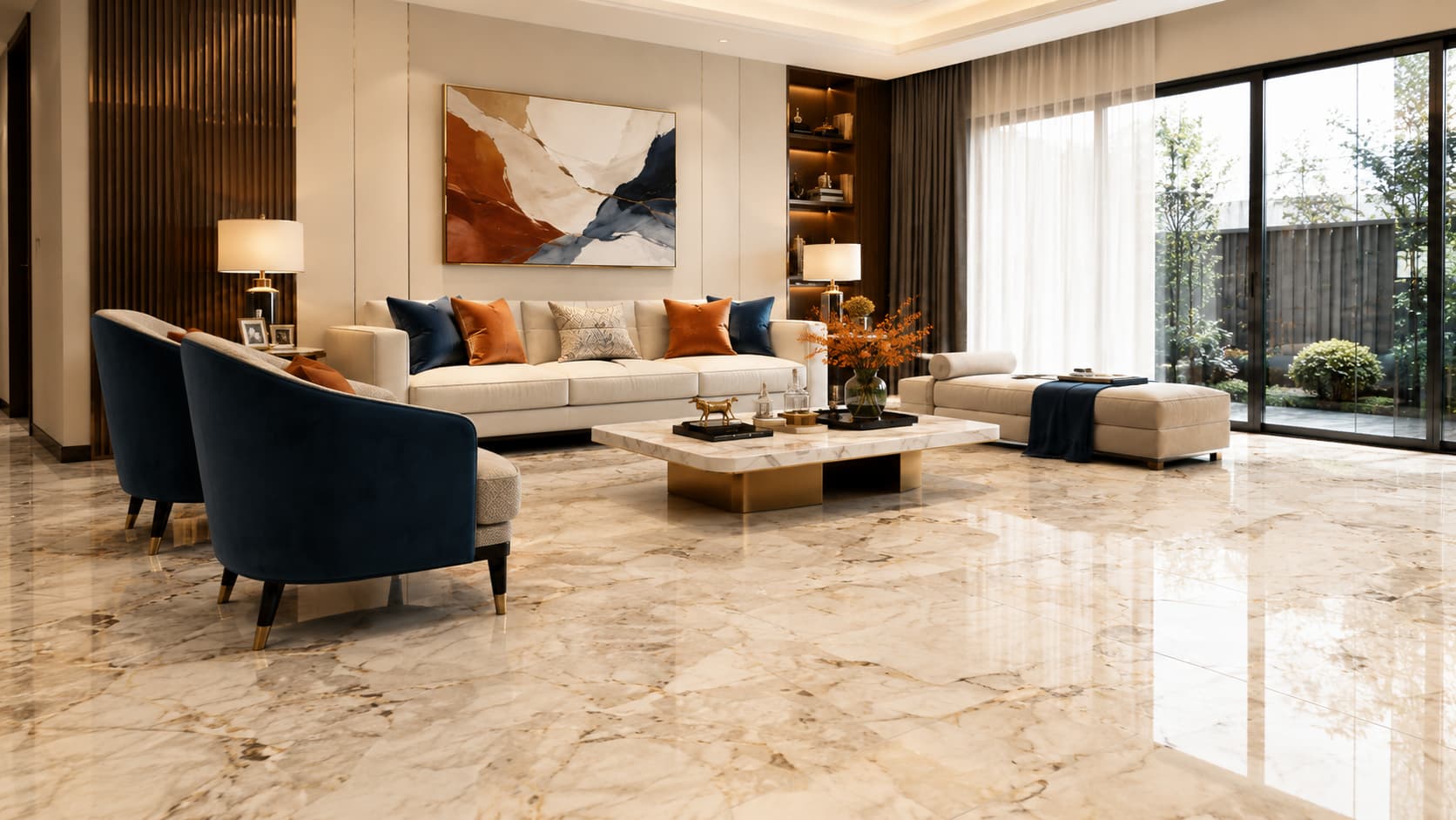Marble Floor Tiles — Tile Surface Detail