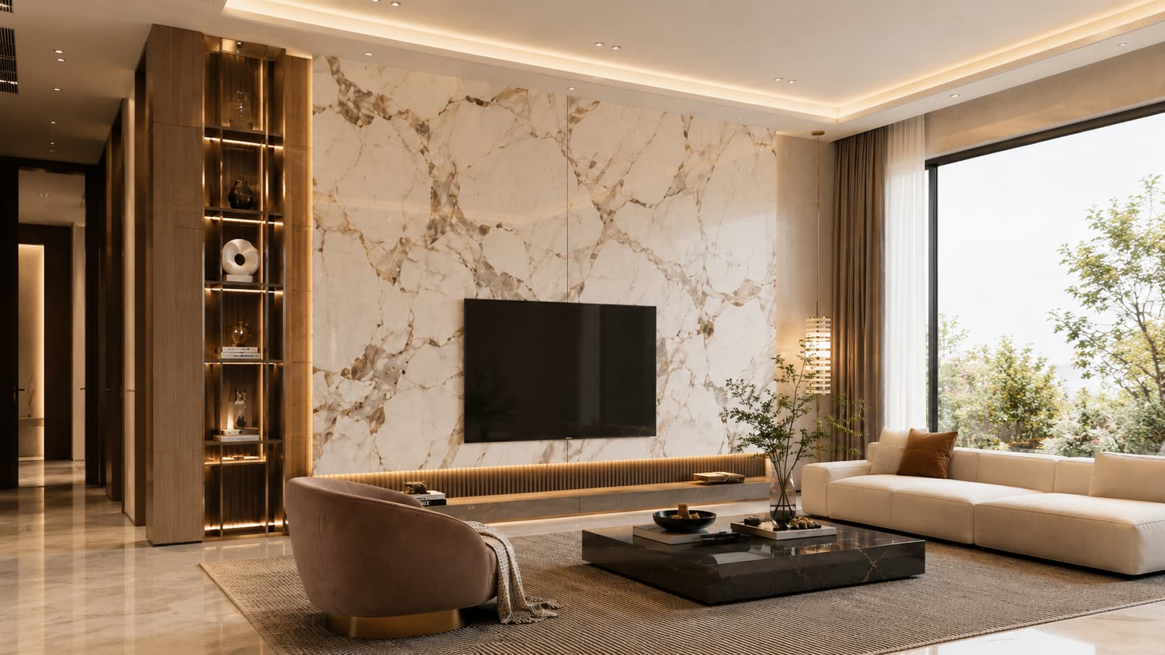 Marble Wall — Vein Layout Detail