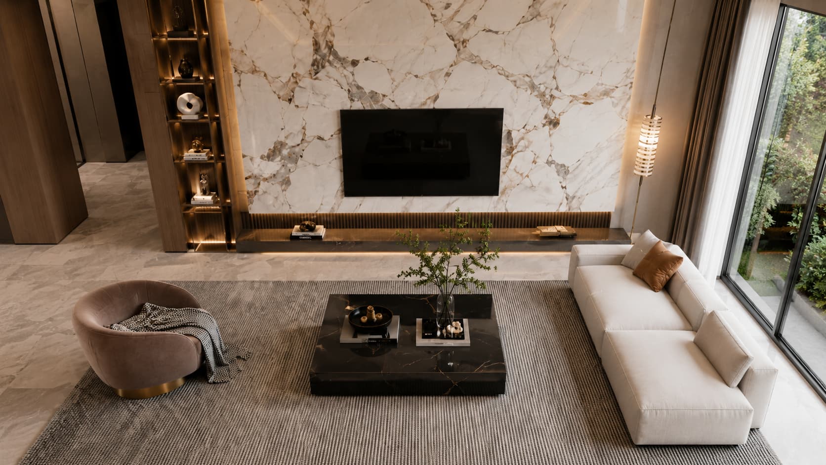 Marble Wall — Wall Panel View