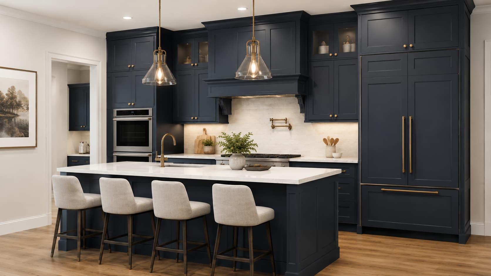 Navy Blue Kitchen Cabinets — Navy Shaker Cabinetry