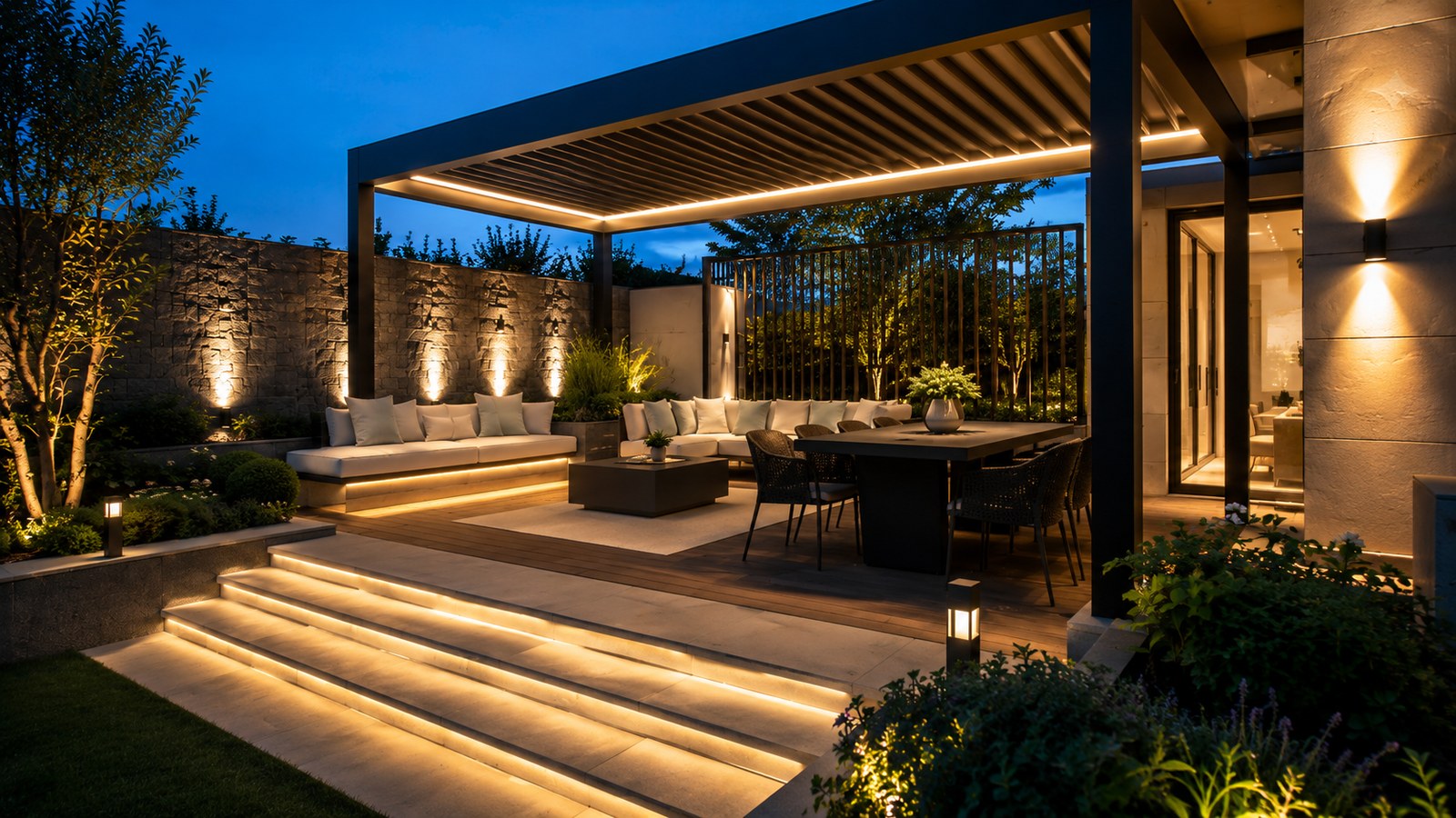 Outdoor LED Lights — Step and Bollard Detail