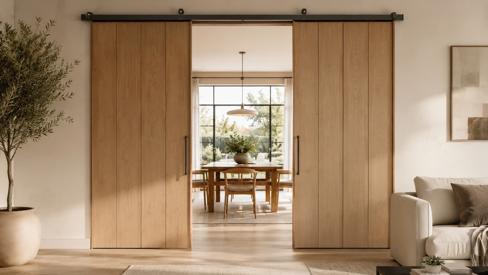 Pocket Doors — Paired Sliding Door View