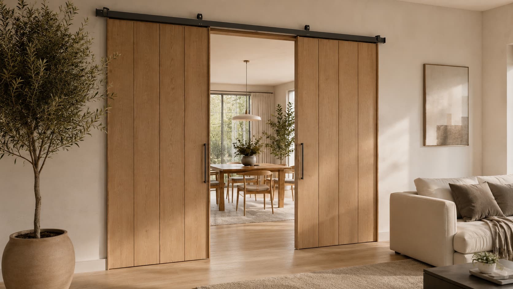 Pocket Doors — Rail and Pull Detail