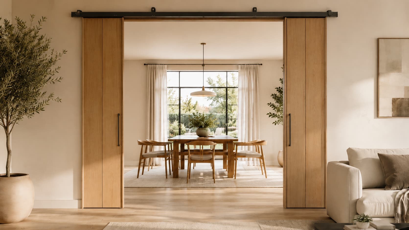 Pocket Doors — Open Passage View