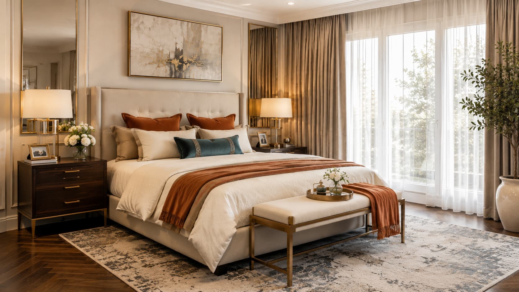 Queen Bed — Headboard Detail