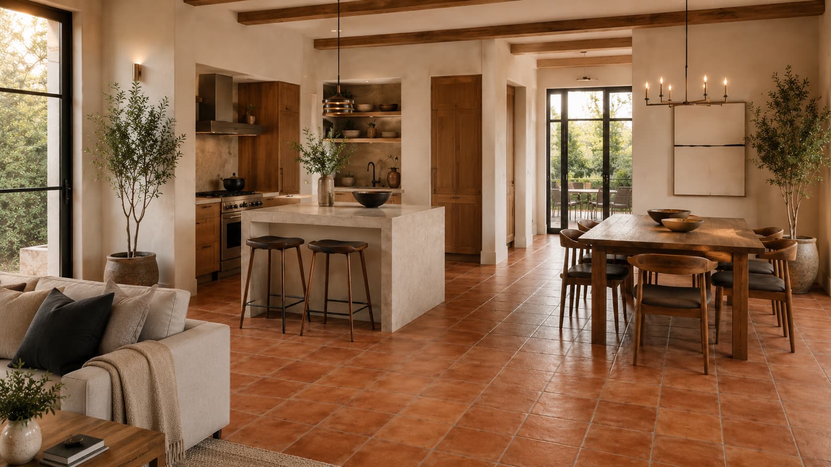 Saltillo Tile — Back View