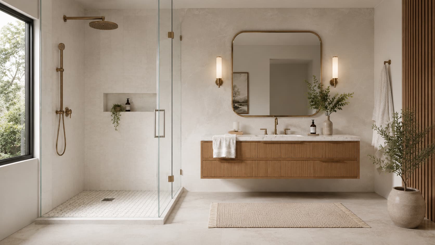 Shower Floor Tile — Back View