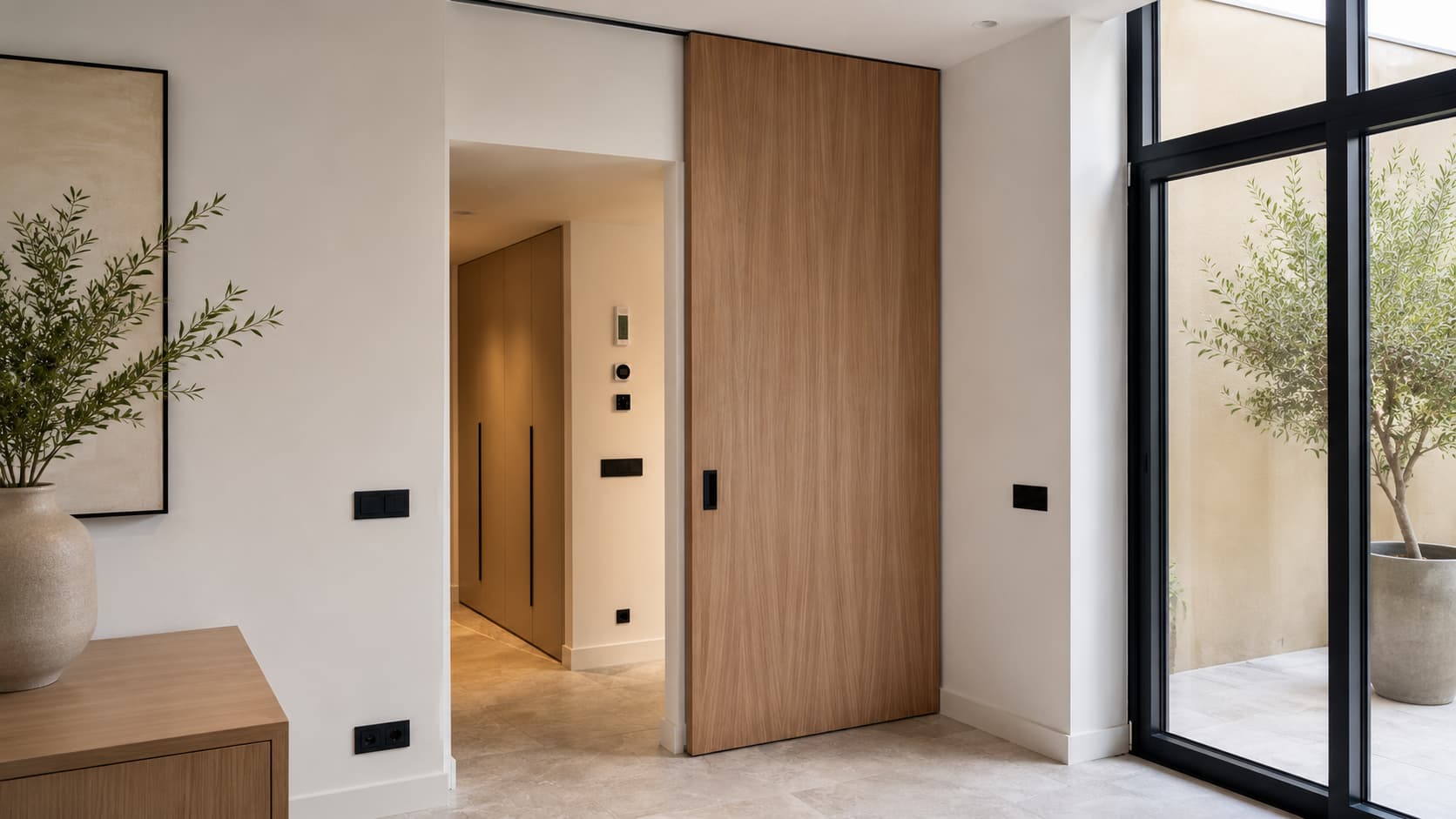 Sliding Barn Door — Recessed Pull Detail
