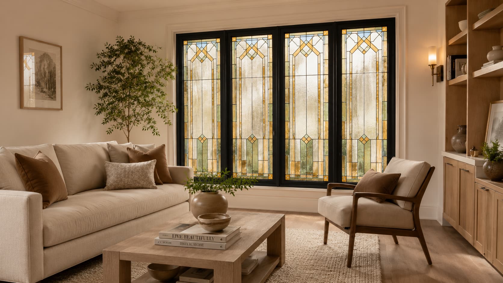Stained Glass Windows — Side View