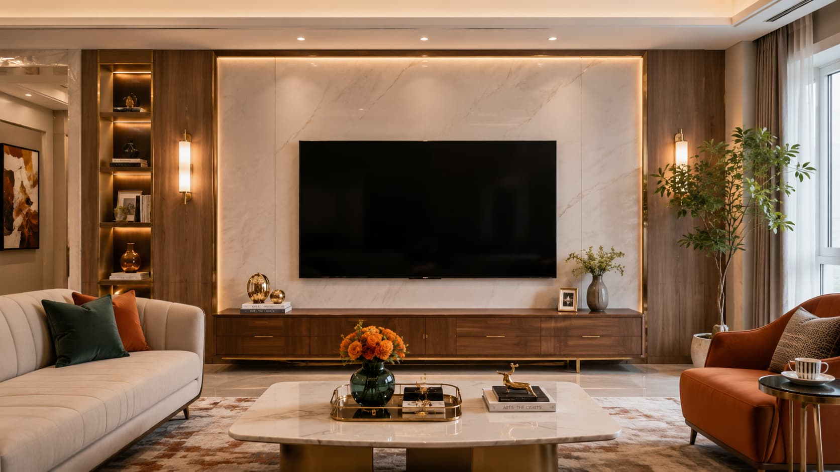 TV Stand — Living Room Media Wall