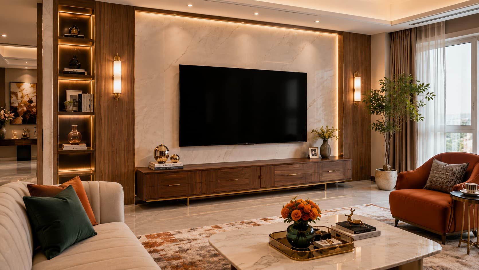 TV Stand — Storage and Finish View